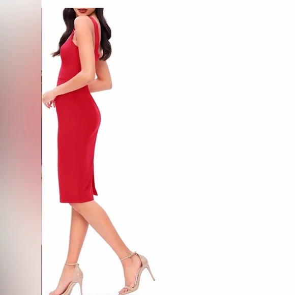 Dress the Population Nicole Sweetheart Neck Cocktail Dress Red Size Small EUC - Picture 2 of 2
